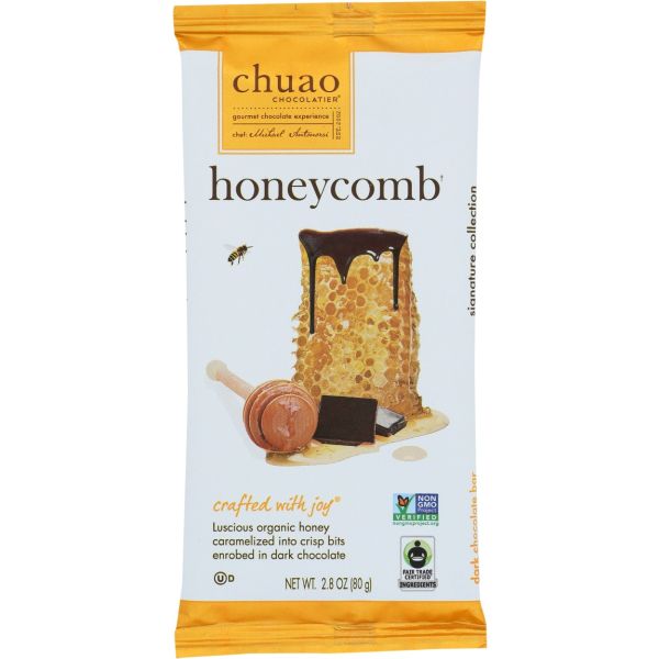 CHUAO CHOCOLATIER: Honeycomb Dark Chocolate Bar, 2.82 oz