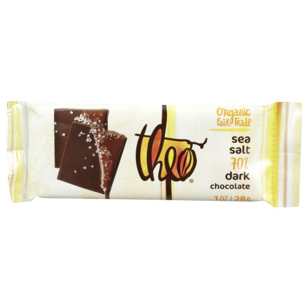 THEO CHOCOLATE: Bar Chocolate 70 Dark Sea Salt, 1 oz