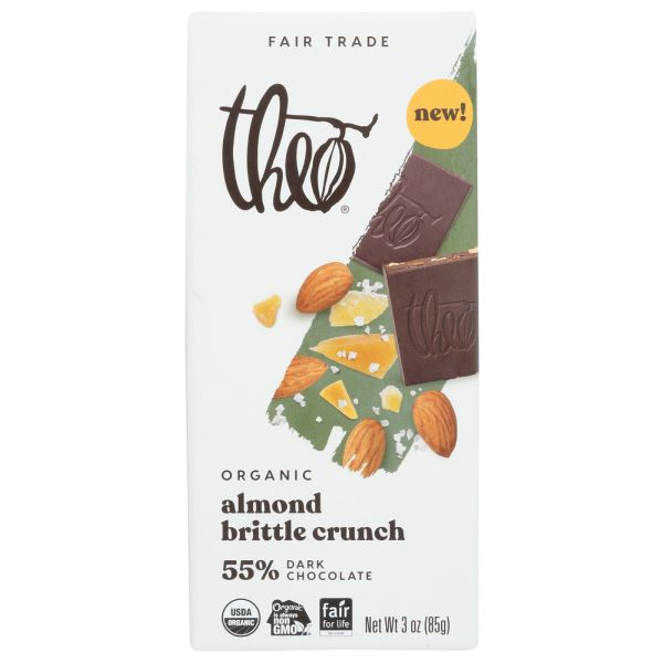 THEO CHOCOLATE: Organic Almond Brittle Crunch, 3 oz