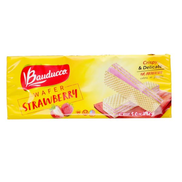 BAUDUCCO: Strawberry Wafer Cookies, 5 oz