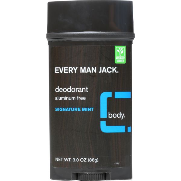 EVERY MAN JACK: Deodorant Stick Aluminum Free Signature Mint, 3 oz