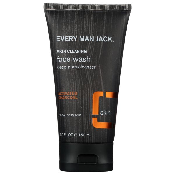 EVERY MAN JACK: Activated Charcoal Face Wash, 5 oz