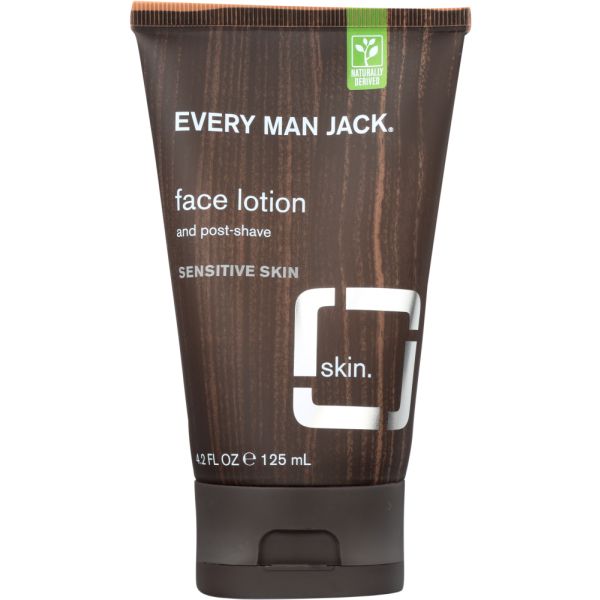 EVERY MAN JACK: Face Lotion and Post-Shave Fragrance Free, 4.2 oz