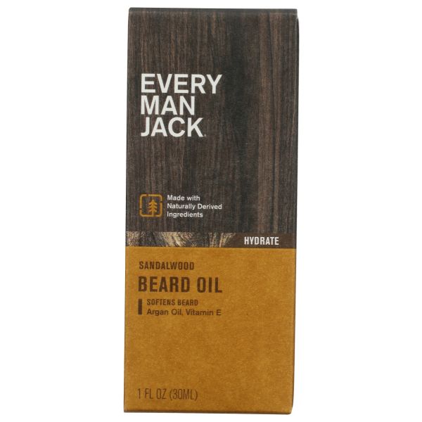 EVERY MAN JACK: Sandalwood Beard Oil, 1 oz