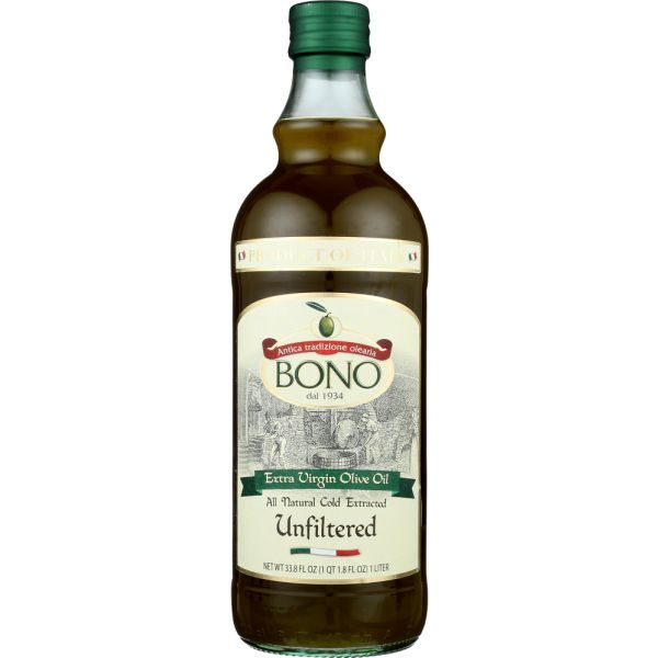 BONO: Oil Olive Evoo Unfltrd, 33.8 oz