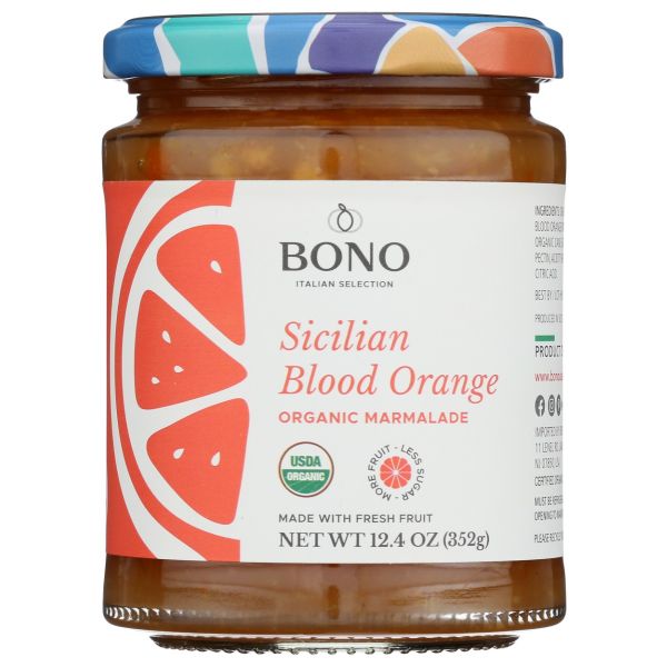 BONO: Sicilian Blood Orange Marmalade, 12.4 oz