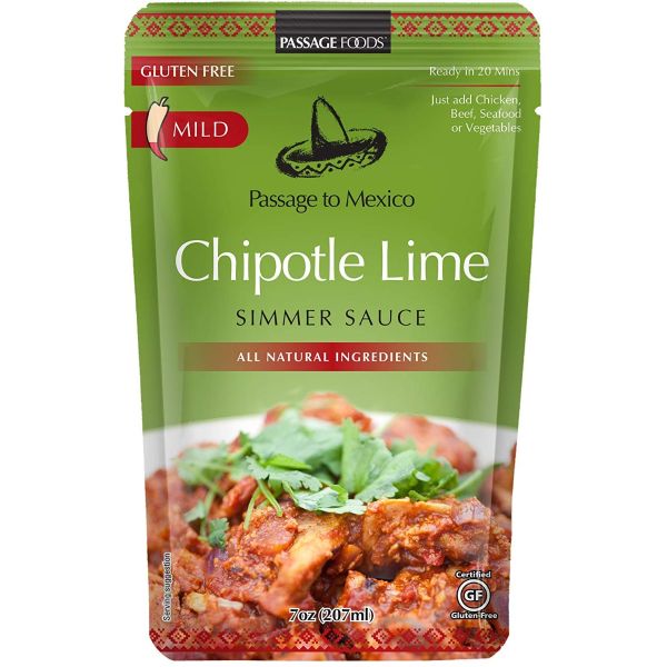 PASSAGE FOODS: Chipotle Lime Simmer Sauce, 7 oz