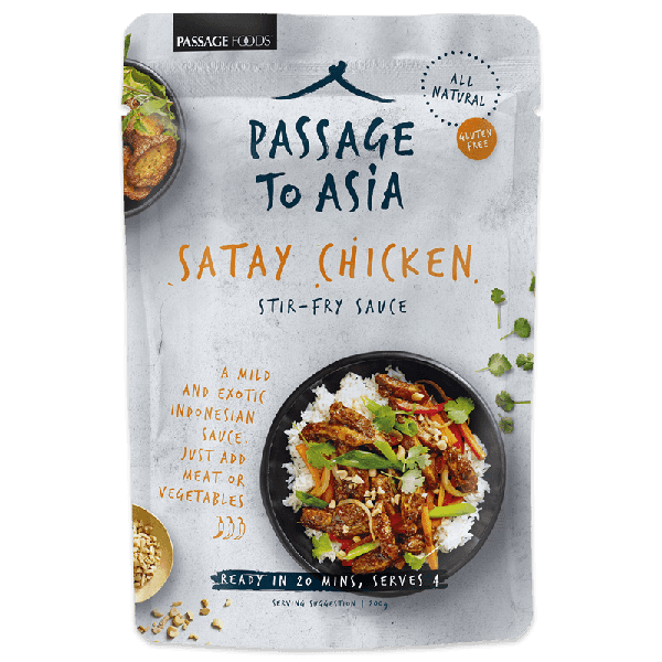 PASSAGE FOODS: Satay Chicken Stir-Fry Sauce, 7 oz