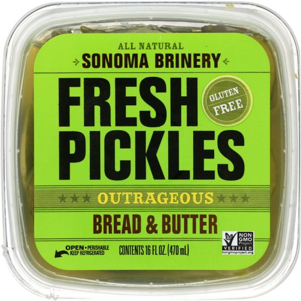 SONOMA BRINERY: Fresh Pickles Outrageous Bread and Butter, 16 oz