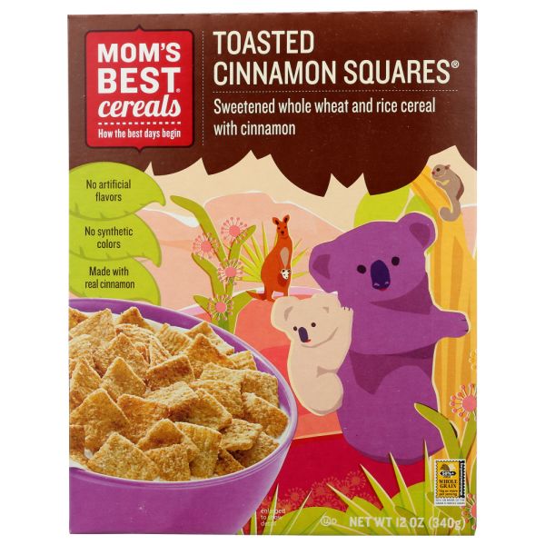 MOMS BEST: Toasted Cinnamon Squares Cereal, 12 oz