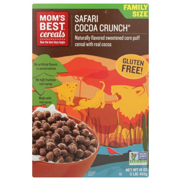 MOMS BEST: Safari Cocoa Crunch Cereal, 16 oz