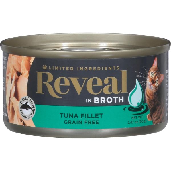 REVEAL: Tuna Fillet in Broth Cat Food, 2.47 oz