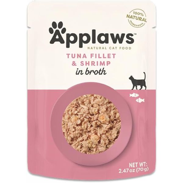 APPLAWS: Tuna Fillet And Shrimp In Broth Pouch, 2.47 oz