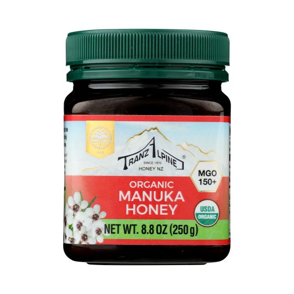 TRANZALPINE: Organic Manuka Multiflower Honey MGO 150+, 8.8 oz