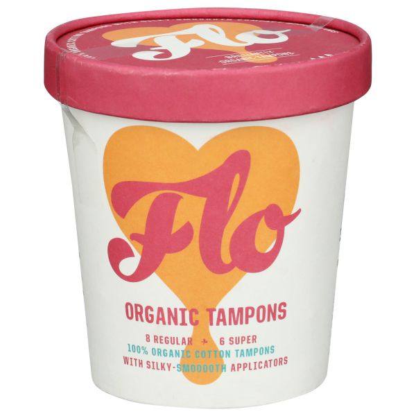 FLO: Organic Cotton Tampons, 14 pc