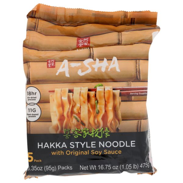 A-SHA: Hakka Wide Noodles with Original Sauce, 16.75 oz