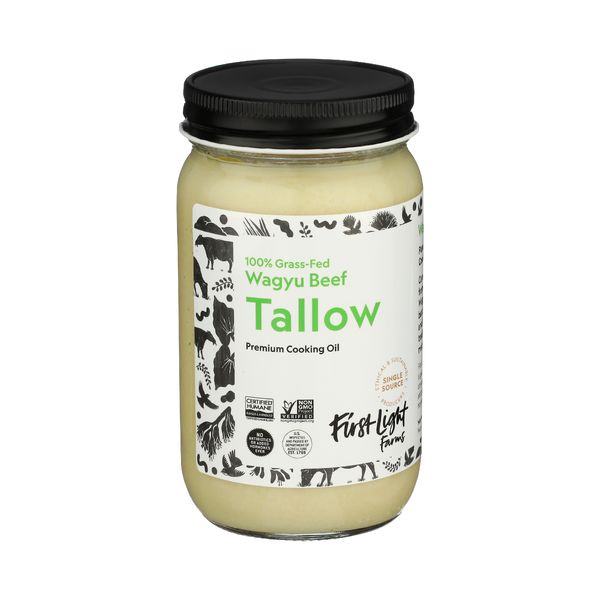 FIRST LIGHT: 100 Percent Grass Fed Wagyu Beef Tallow, 14 oz