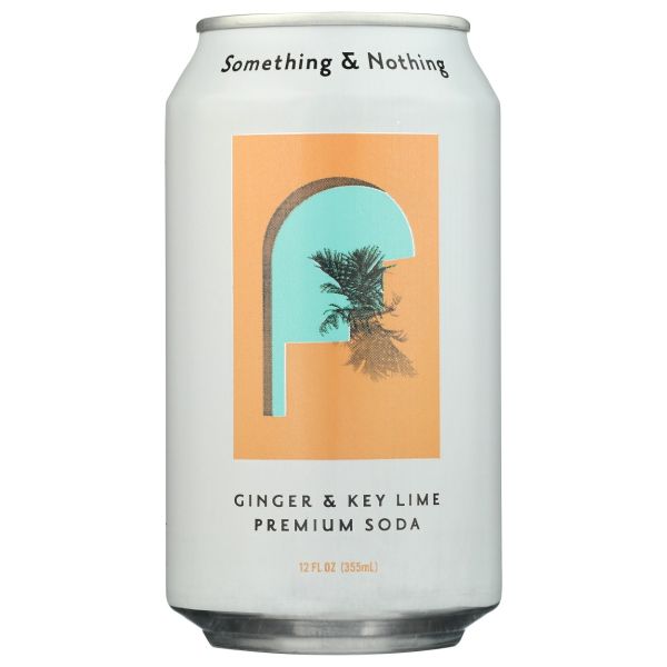 SOMETHING AND NOTHING: Ginger & Key Lime Premium Soda, 12 fo.