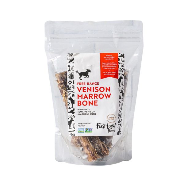 FIRST LIGHT: Venison Marrow Bone For Dogs, 5.6 oz