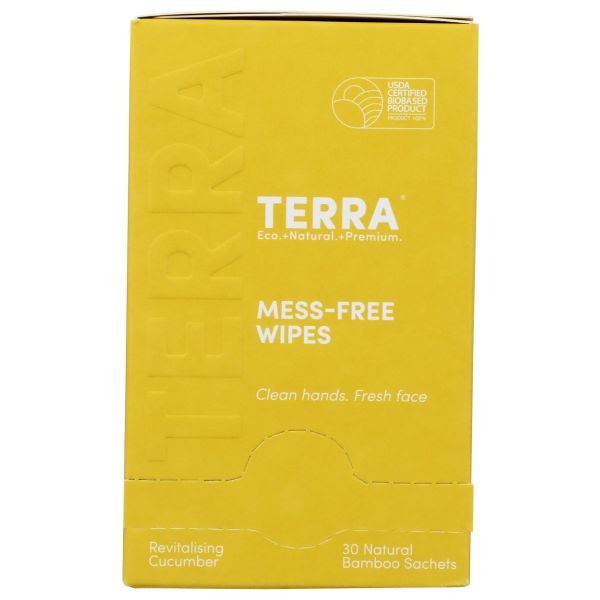 TERRA ORGANICS: Mess-Free Wipes, 30 ea