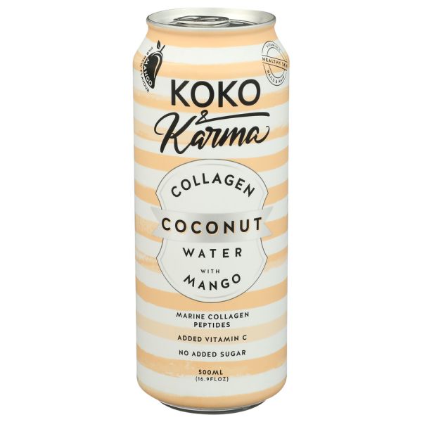 KOKO AND KARMA: Mango Collagen Coconut Water, 16.9 fo
