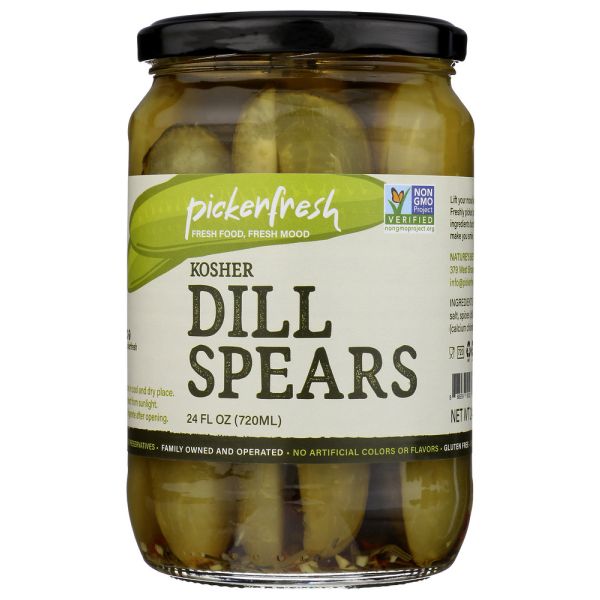 PICKERFRESH: Kosher Dill Spears Pickles, 24 oz
