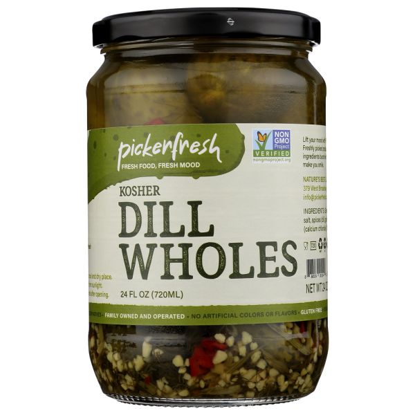 PICKERFRESH: Kosher Dill Wholes Pickles, 24 oz