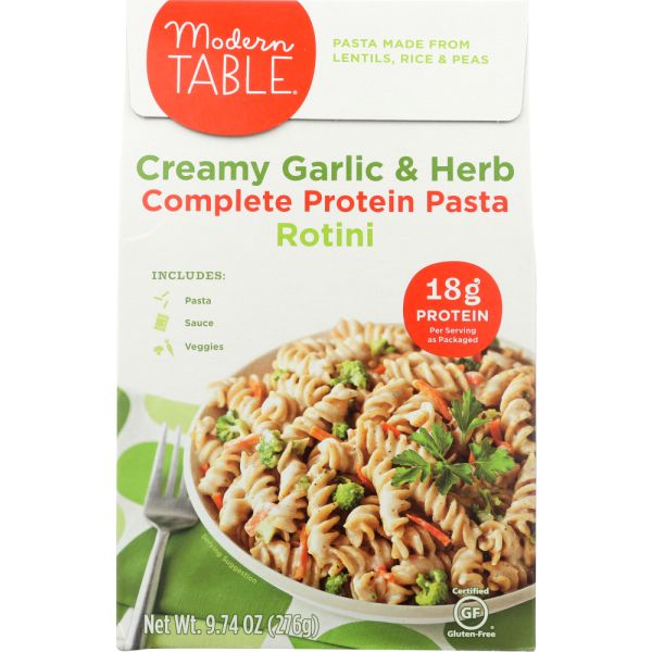 MODERN TABLE: Pasta Protein Creamy Garlic and Herb Meal Kit, 9.74 oz