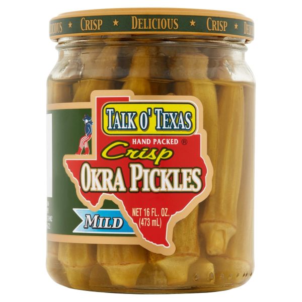 TALK O TEXAS: Okra Pickled Mild, 16 oz