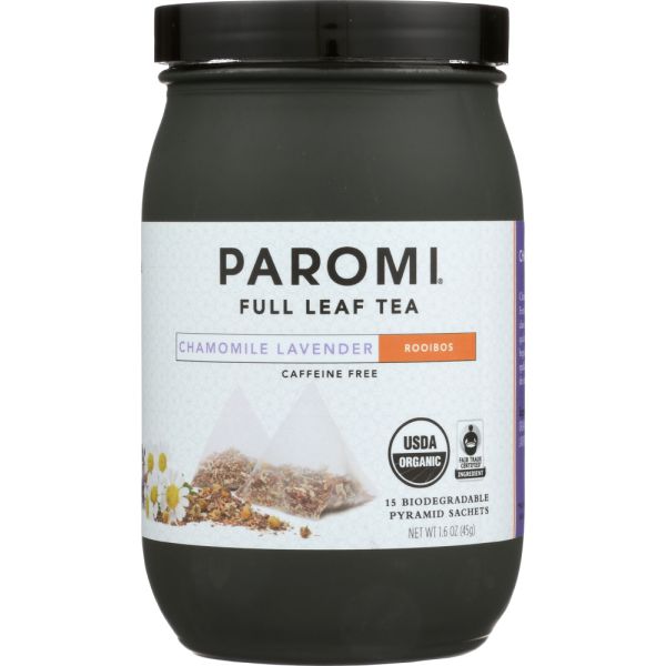 PAROMI TEA: Organic Chamomile Lavender Rooibos Tea, 15 bg