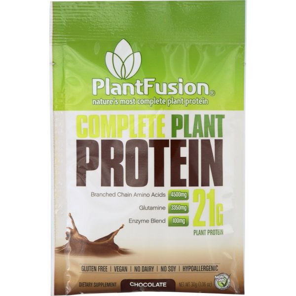 PLANTFUSION: Protein Powder Chocolate, 1.02 oz