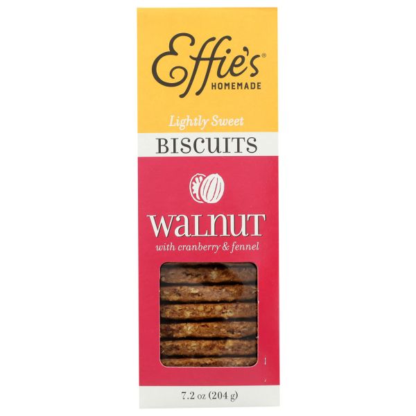EFFIES HOMEMADE: Walnut With Cranberry & Fennel Biscuits, 7.2 oz