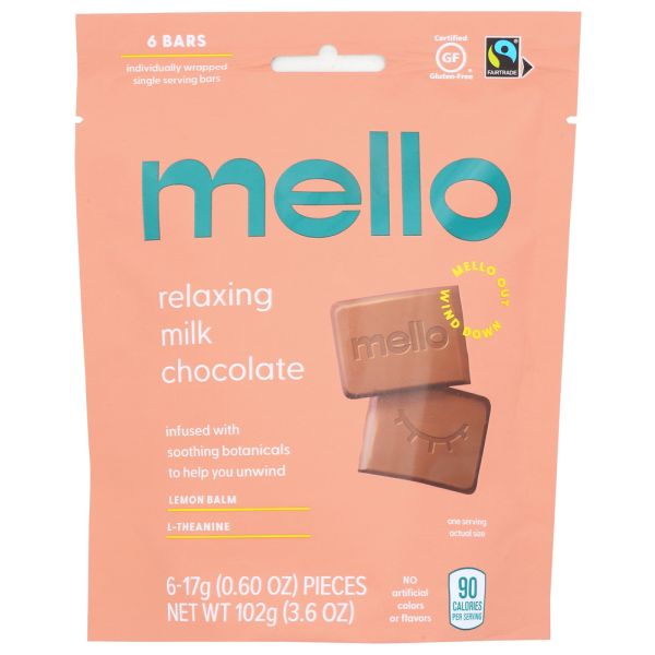 MELLO: Relaxing Milk Chocolate, 3.6 oz