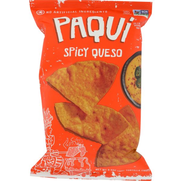 PAQUI: Spicy Queso Tortilla Chips, 5.5 Oz