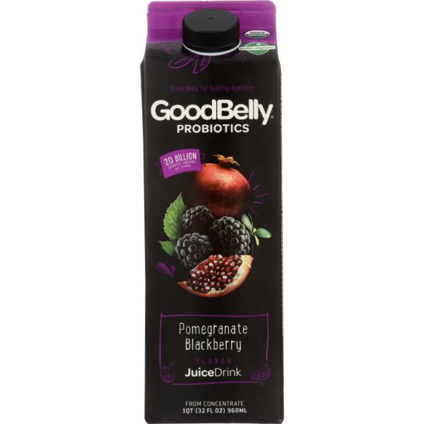 GOOD BELLY: Probiotic Juice Drink Pomegranate Blackberry, 32 oz