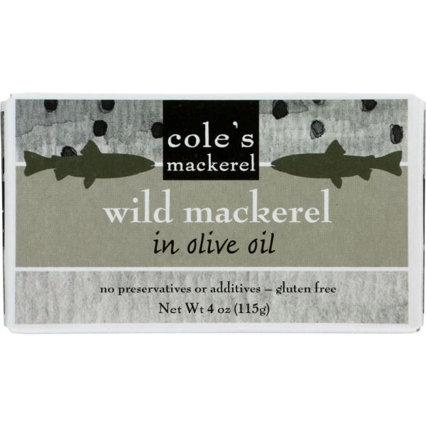 COLE'S: Wild Mackerel in Olive Oil, 4.4 oz