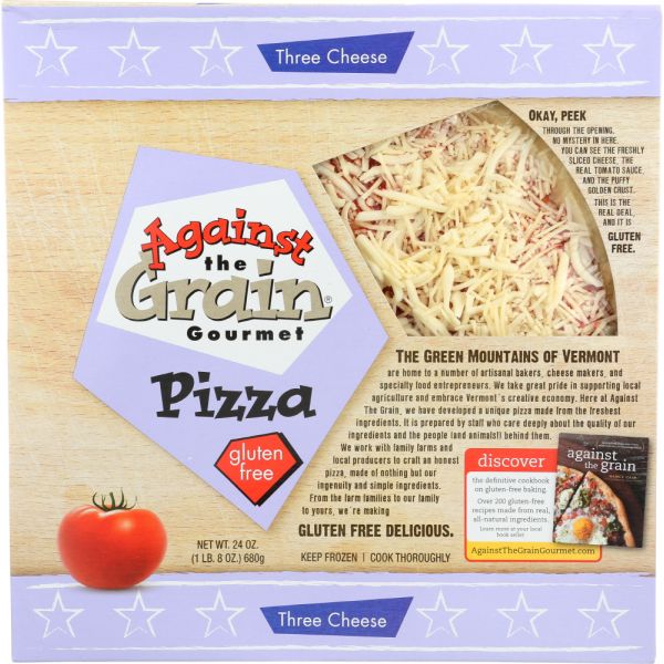 AGAINST THE GRAIN: Gluten Free Three Cheese Pizza, 24 oz