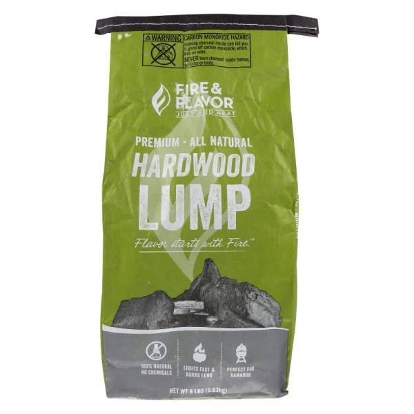 FIRE & FLAVOR: CHARCOAL LUMP HARDWOOD (8.000 LB)