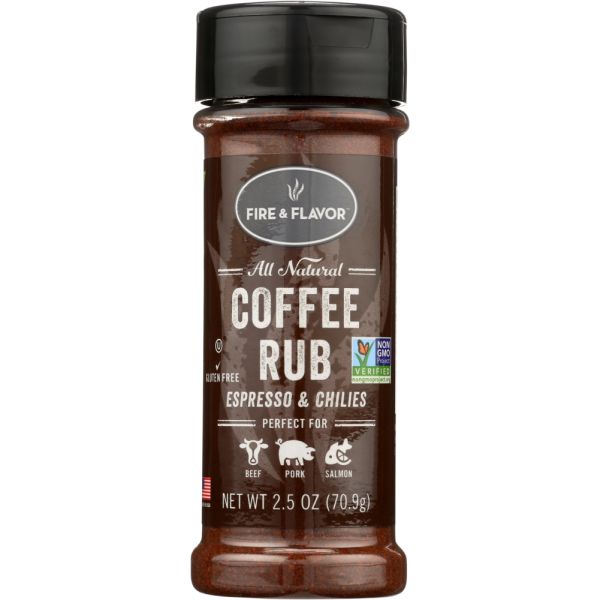 FIRE & FLAVOR: All Natural Coffee Rub, 2.5 oz