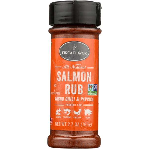 FIRE & FLAVOR: All Natural Salmon Rub, 2.7 oz