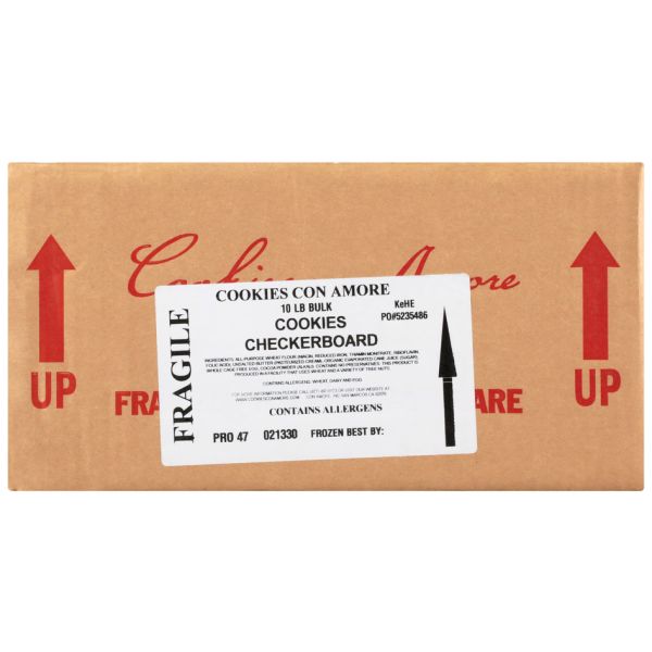 COOKIES CON AMORE: Checkerboard Cookies Approximately 330 Pieces, 10 lb