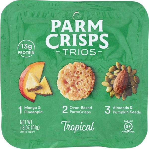 KITCHEN TABLE BAKERS: Crisps Parmesan Tropical Trio, 1.8 oz