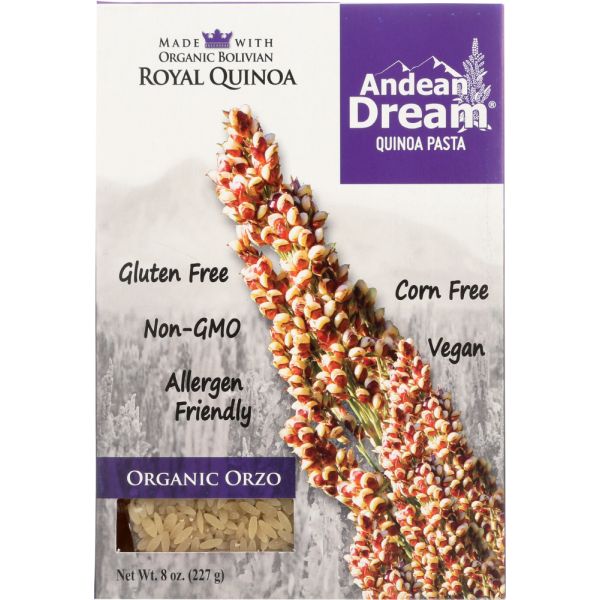 ANDEAN DREAM: Pasta Organic Orzo Gluten Free, 8 oz