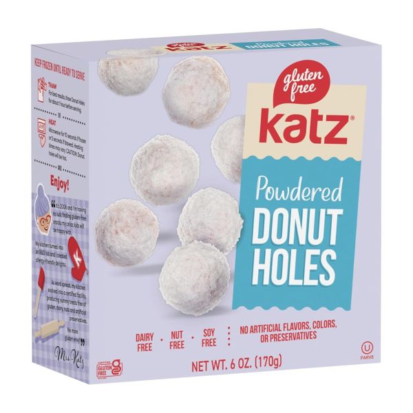 KATZ: Gluten Free Powdered Donut Holes, 6 oz