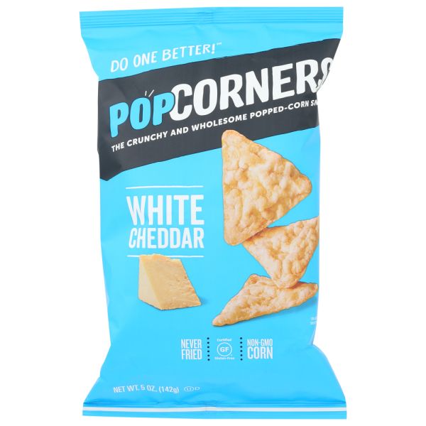 POPCORNERS: Popped Corn Chips Gluten Free White Cheddar, 5 oz