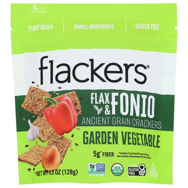 DOCTOR IN THE KITCHEN: Crackers Flax Fon Grdn Vg, 4.5 oz