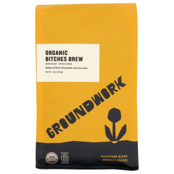 GROUNDWORK COFFEE NITRO: Organic Bitches Brew Coffee, 12 oz