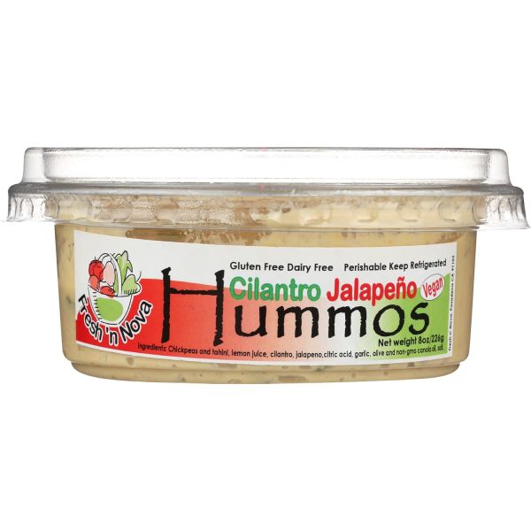 FRESH N NOVA: Cilantro Jalapeno Hummos, 8 oz