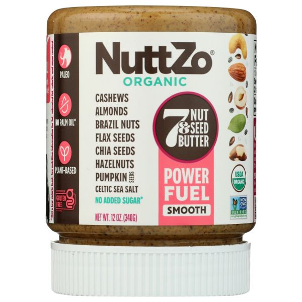 NUTTZO: Power Fuel Nuts and Seeds Smooth Butter, 12 oz