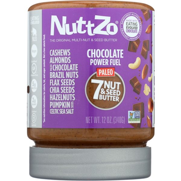 NUTTZO: Chocolate Power Fuel Nut Butter, 12 oz